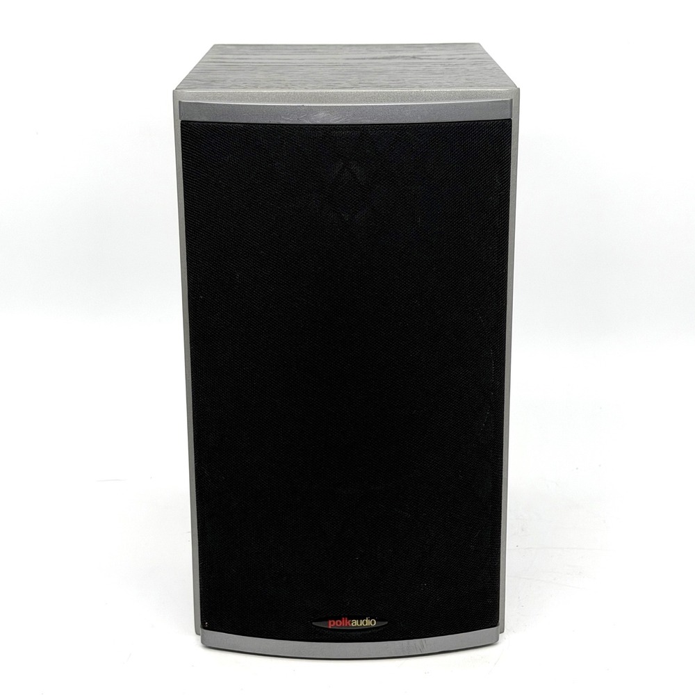 Polk Audio RTi4 Bookshelf Speaker Silver Black Dynamic Balance Power Port Single
